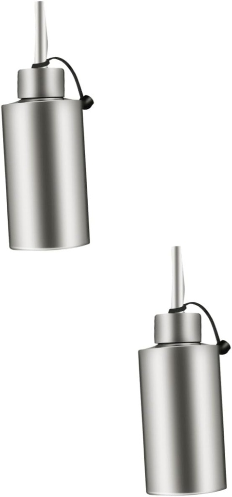 2pcs Oil Bottle for Kitchen Sauce Dispenser Twist Cover Leakproof Condiment Container Stainless Steel Elegant Design