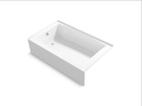 Kohler K-26107-LA-0 Entity 60" x 36" Alcove Bath, Left Drain, White