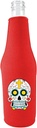 Sugar Skull Beer Bottle Coolie Red
