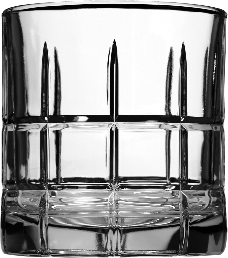 Anchor Hocking Manchester Rocks Old Fashioned Whiskey Glasses, 10.5 oz (Set of 4) -