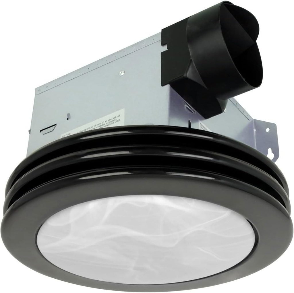 Akicon Exhaust Fan with Light, Ultra Quiet 80 CFM 2.0 Sones Ventilation Exhaust Bathroom Fan with Light, 3000K/4000K/5000K Selectable LED Light (Matte Black)