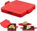 Microwave Toastie Maker, Microwave Sandwich Maker, Microwavable Toastie Maker, Quick Cooking and Easy Cleaning, No Electricity, Wireless (red)