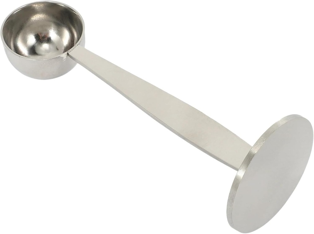 Compatible For ELEG， 2X Espresso Stand Coffee Measure Tamper Spoon Stainless Steel Coffee Tea Tools Measuring Tamping Scoop 1 Pieces Silver