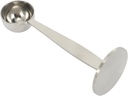 Compatible For ELEG， 2X Espresso Stand Coffee Measure Tamper Spoon Stainless Steel Coffee Tea Tools Measuring Tamping Scoop 1 Pieces Silver