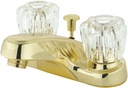 Kingston Brass KB162 Americana Center Set Bathroom Faucet with ABS Pop-Up Drain, 4", Polished Brass