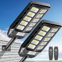 Deepn Solar Lights Outdoor, IP66 Waterproof Street Lights Outdoor, 6500K Dusk to Dawn Solar Security Flood Lights Motion Sensor with Remote Control for Yard, Entryway Garage, Porch 2 Pack