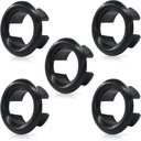 5 Pcs Black Overflow Cover Rings, Round Hole Trim Hole Insert in Cap for Home/Sink/Bathroom/Kitchen