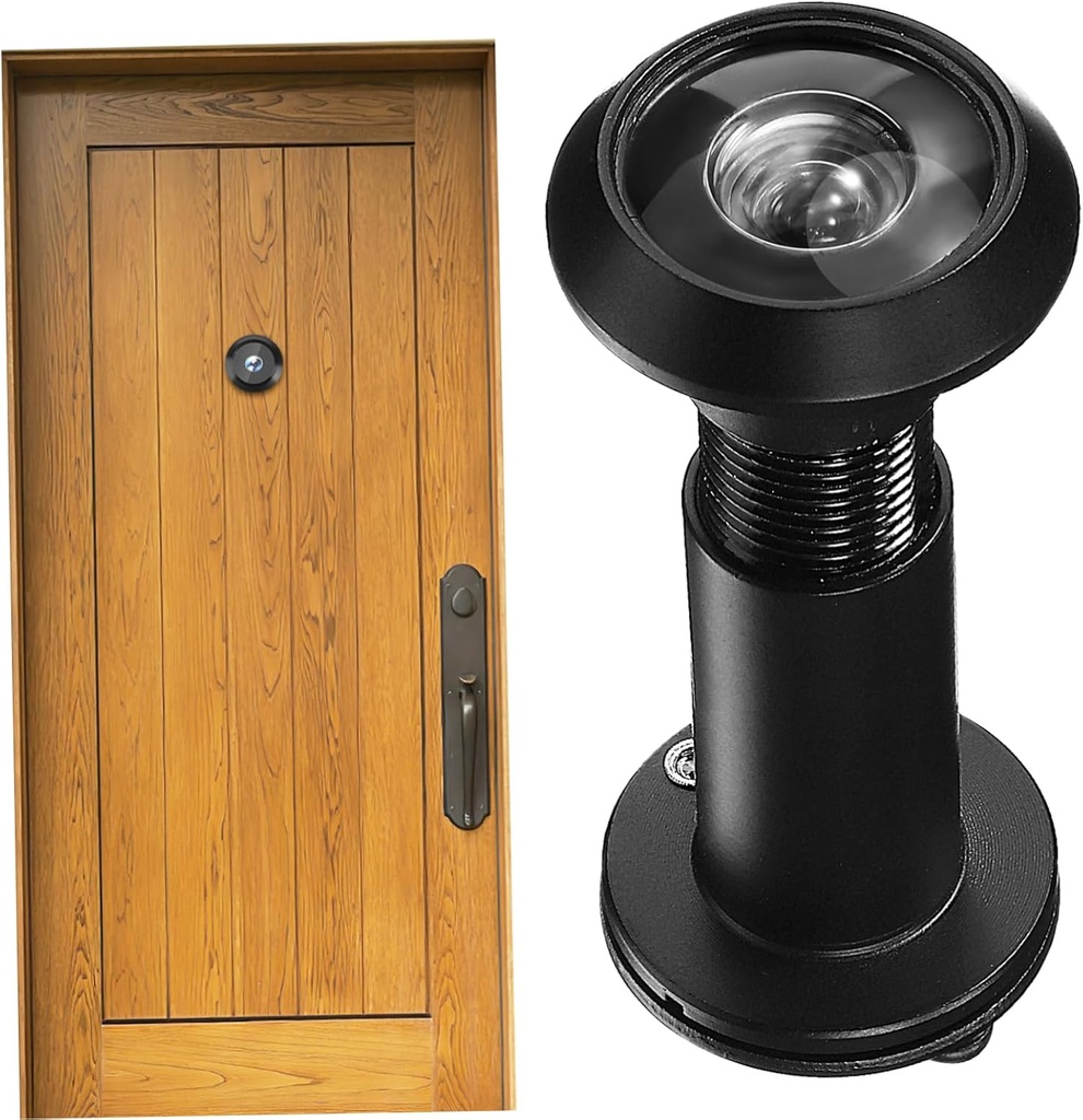 Wide Angle Door Viewer Peephole Privacy Cover Stainless Steel Door Viewer Digital Peephole Kit for Home Security
