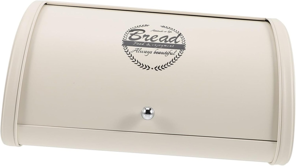 Alipis Farmhouse Style Metal Bread Bin with Lid Corner Bread Box for Kitchen Storage Bread Holder with Smooth Surface for Organizing Baked Goods