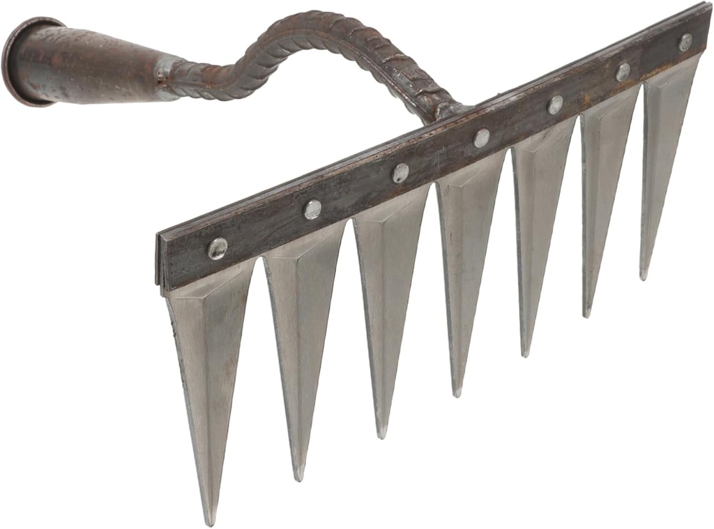 MERRYHAPY Gardening Hand Rake Handle Lightweight Tool for Soil Loosening Weeding and Lawn Care for Gardeners and Outdoor Enthusiasts