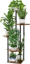 Bamworld Plant Stand Indoor Tall Plant Shelf for Multiple Plants Corner Plant Table Tiered Flower Stand for Living Room Bedroom Balcony Brown