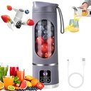 Digital Multimode Juicer Blender Smart LED Display, Digital Display Juicer for Smoothies Liquid Diet, Diet-Friendly, Shakes & Baby Food, Compact Blender for Home & Travel, Leak Proof, 450ML (Purple)