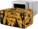 Doojoayie Happy Halloween 8 Slice Toaster Cover Small Appliance Dust Protection Cover 22.5"x18.5"x 13" Bread Machine Protector Fall Gift for Mother, Wife, Women Cook
