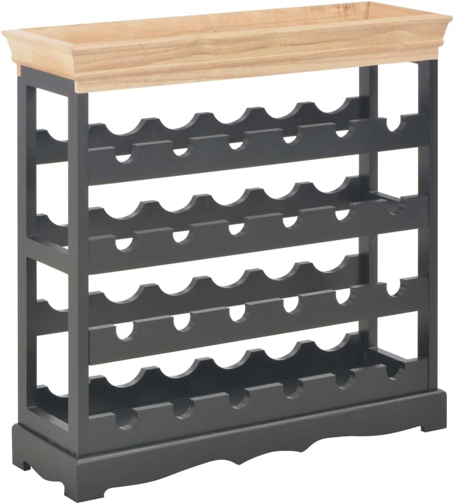 Wine Cabinet Black 27.6"x8.9"x27.8" MDF Bar cabinets for Home Wine Rack Wine Bottle Holder for Wine cellars, Bars and basements.