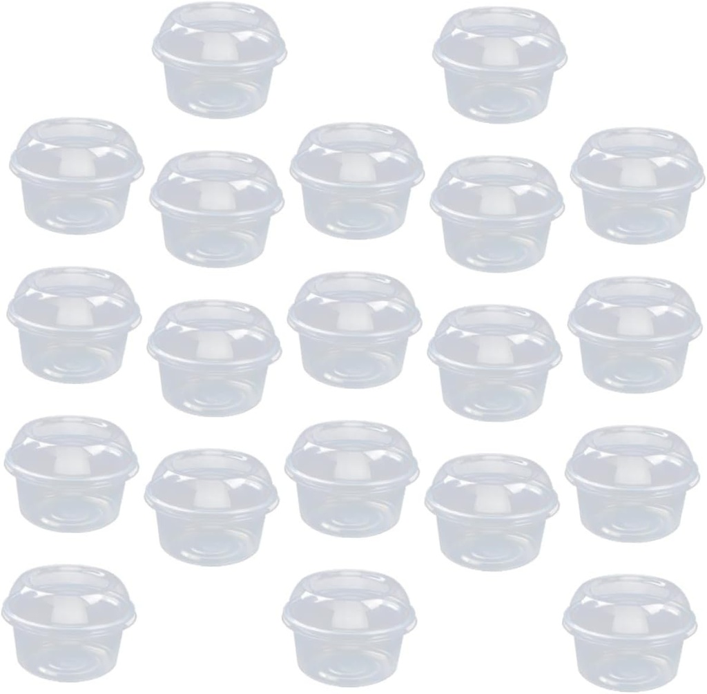 GLEAVI 50Pcs Dessert Packaging Boxes with Lid Individual Cupcake Containers Chocolate and Candy Holders for Fruits and Snacks for Bakery Takeout and Parties