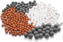 Filtration Stone Beads Filter for Filtered Shower Head, Mineral Stone Bead Balls for Purifying Water (Red Gray White)
