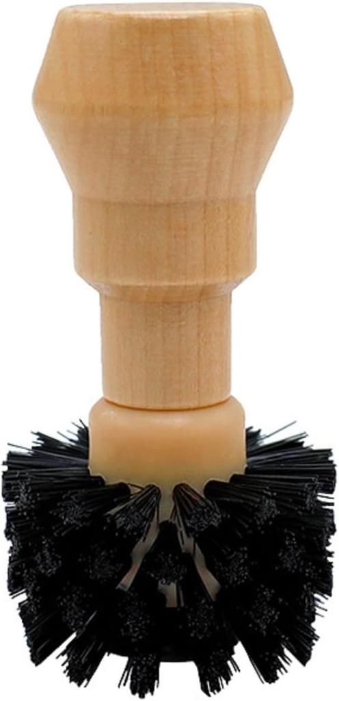 MIAO JIN Wood Coffee Brush Filter Basket Espresso Machine Portafilter Cleansing Brush Suitable for 49-54cm Portafilter Basket Professional Coffee Cleaning Tools
