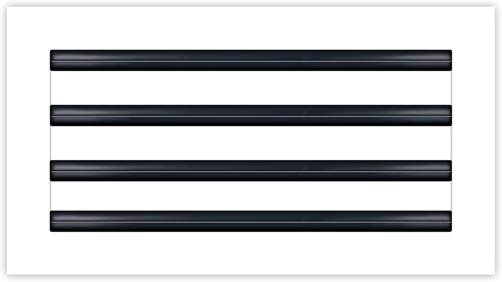 BUILDMART - 14x8 White Modern AC Vent Cover - Decorative Air Vent - Standard Linear Slot Diffuser - Register Grille for Ceiling, Walls & Floors - Texas Buildmart