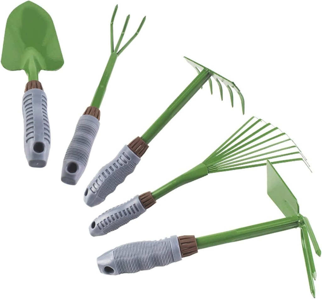 Garden Tool Set 5 Pcs Heavy Duty Gardening Hand Tool Set Heavy Duty Supplies Garden Tool Kit with PVC Handle for Gardeners Gardening Enthusiasts