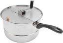 Sorandy Stovetop Popcorn Popper, Stainless Steel Popcorn Maker with Hand Crank, Pot for Gas,Stove,Induction, Hand Operated Maker, 11x6.5inch