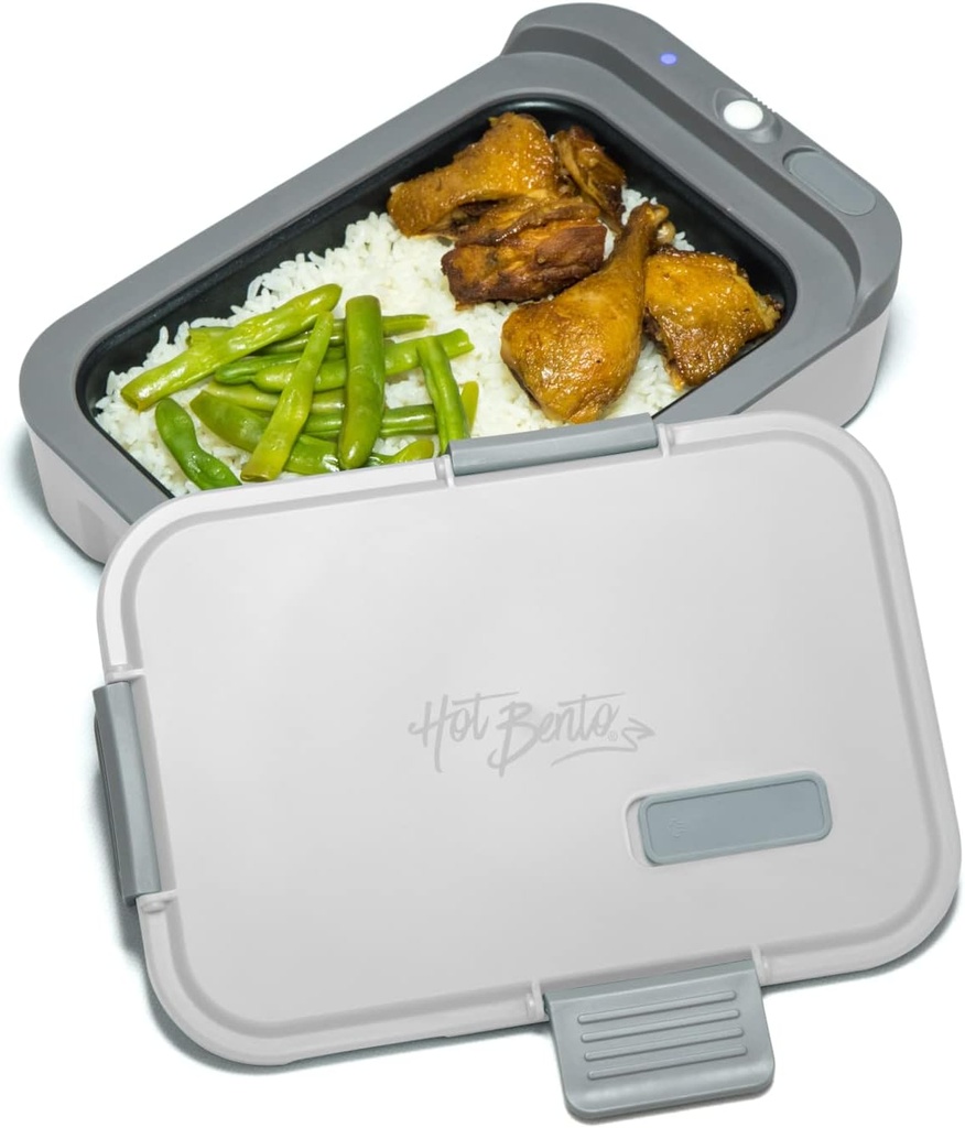 Hot Bento Portable Self-Heated Lunch Box & Food Warmer – Stainless Steel, Cordless & Battery-Powered, Heats in 10 Minutes, Ideal for Travel, Office, School & Outdoors