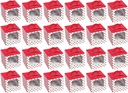 Live It Up! Party Supplies Festive Red Polka Dot Christmas Holiday Cupcake Boxes with Handles - Individual Single Cupcake Boxes With Insert Holders, 24 count
