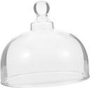 VOSAREA Glass Cake Dome Display Cover Dust Protection Reusable Food Cover for Desserts and Pastries Round Food Protector for Restaurants and Events