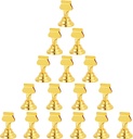 Urban Deco 16 Pieces Table Card Holder Place Card Holders 1.7 inches Gold Steel Card Holders for Photos, Food Signs, Memo Notes, Weddings, Restaurants, Birthdays. (Gold)