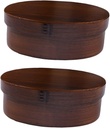 ABOOFAN 2pcs Japanese Bento Box Wood Splitter Lunch Box Japanese Food e Food Container Portable Lunch Containers Wood Sushi Bento e Style