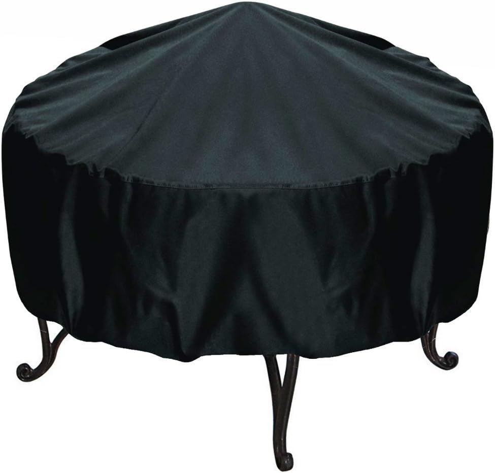 30-inch Round Fire Pit Cover, Black