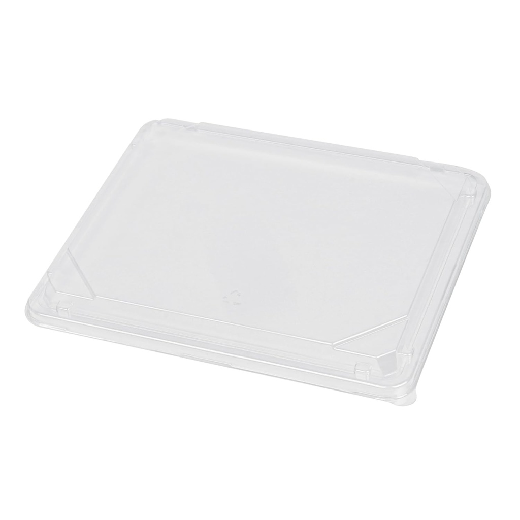 Restaurantware-LIDS ONLY: 8.6 x 7.2 x 0.8 Inch Clear Lids For Bento Boxes, 50 Disposable Container Lids - Bento Boxes Sold Separately, Tight Seal, Clear Plastic Lids, Ideal For Take Out
