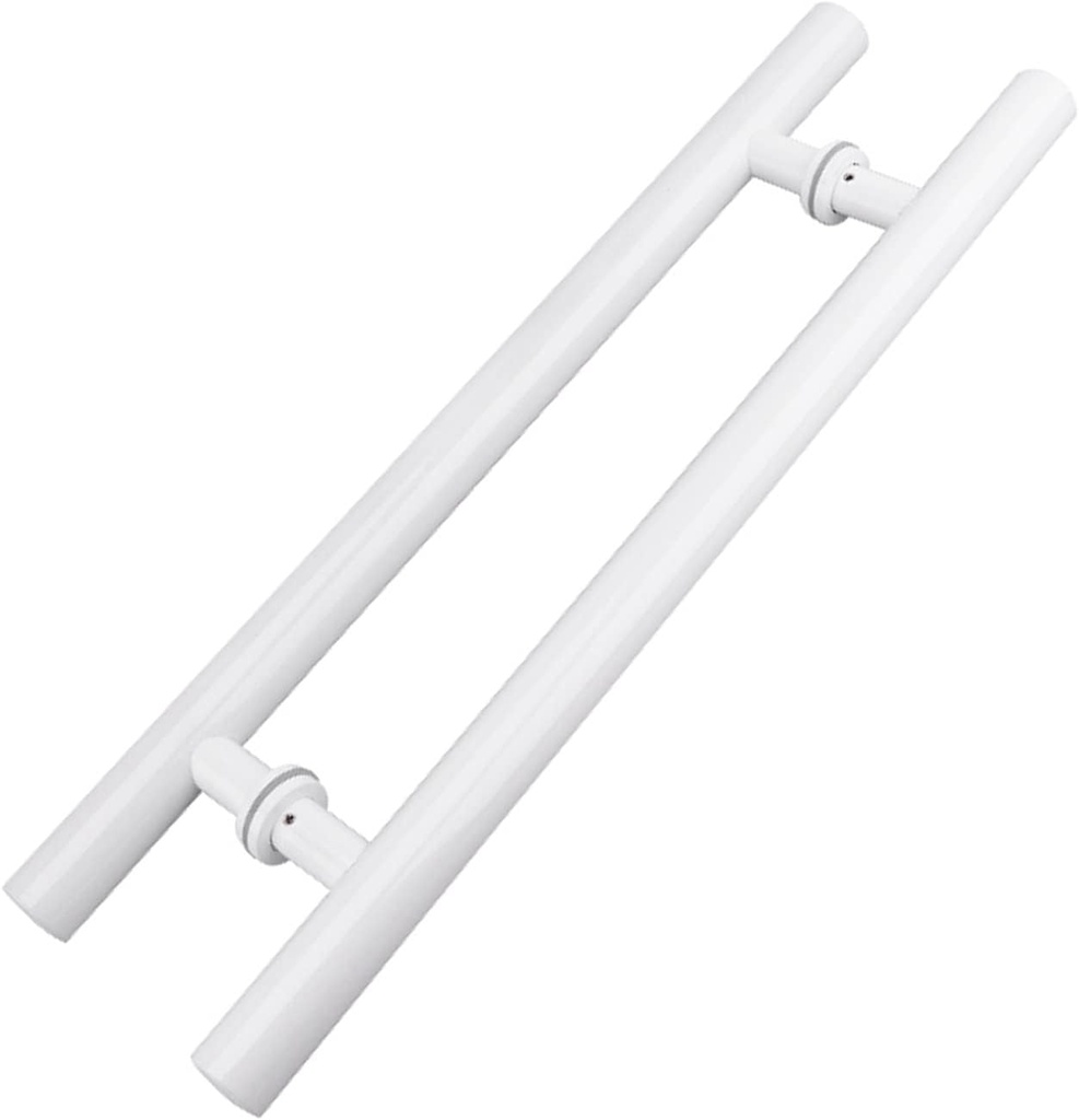 Interior External Barn Door Handle, Modern Round H Shaped Sliding Barn Door Handle Set Double Sided Easy Installation Classic Design for Single Door