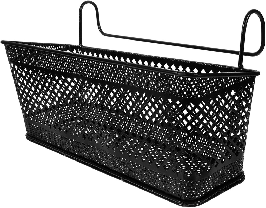 IMIKEYA Multi-Purpose Iron Wire Hanging Storage Basket Rectangular Mesh Organizer for Office Dorm and Home for Pantry Bathroom and Kitchen Use Random Color