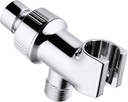 Universal Shower Head Holder for Hand Held Showerheads, Adjustable Shower Arm Mount Bracket with Brass Pivot Ball, Shower Head Connector - Chrome