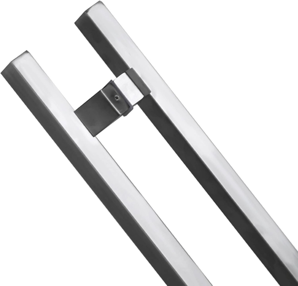 Large Commercial Pull Door Handle Rectangle, Double-Sided Sliding Barn Handle, Handle Parts Replacement Hardware Set, Stainless Steel, 80 100 120 150 cm Long