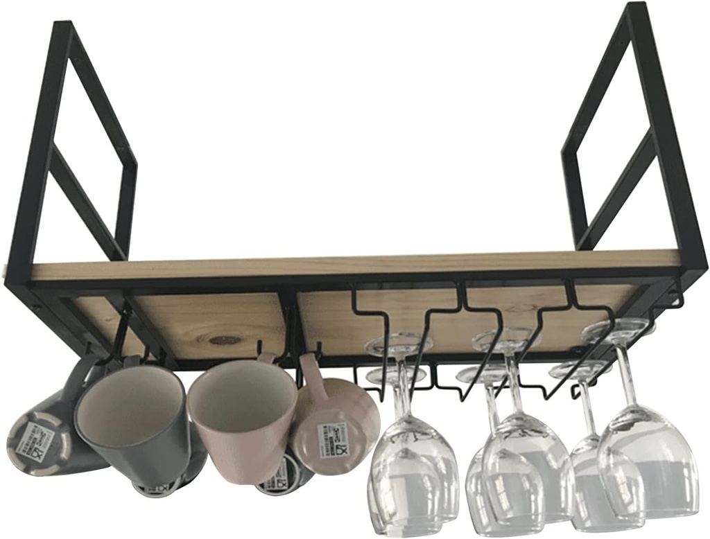 Ceiling Hanging Bar Unit Ceiling Shelf Wine Glass Holder for Bar Cellar Garage Restaurant Hanging Storage Shelving Kitchen Pot Pan Rack Cookware Hanger Flower Stand, Black (Size : 100x30x50cm)