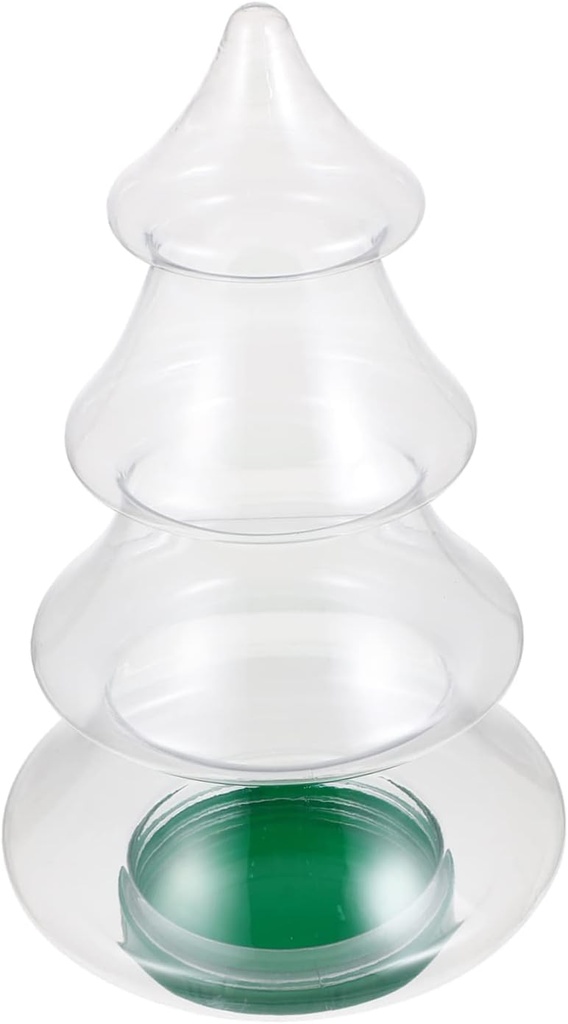 Christmas Tree Candy Jar Festive Cookie Storage Container for Treats for Holiday Parties Showers and Celebrations