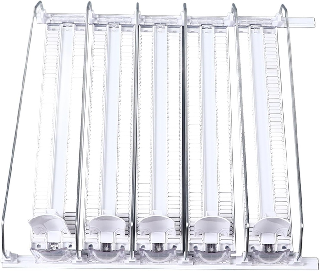 Drink Dispenser For Fridge, Fridge Drink Dispenser Soda Can Organizer Adjustable Drink Organizer Self Pushing Soda Can Dispenser 38cm for Beer Soda Can (5PCS)