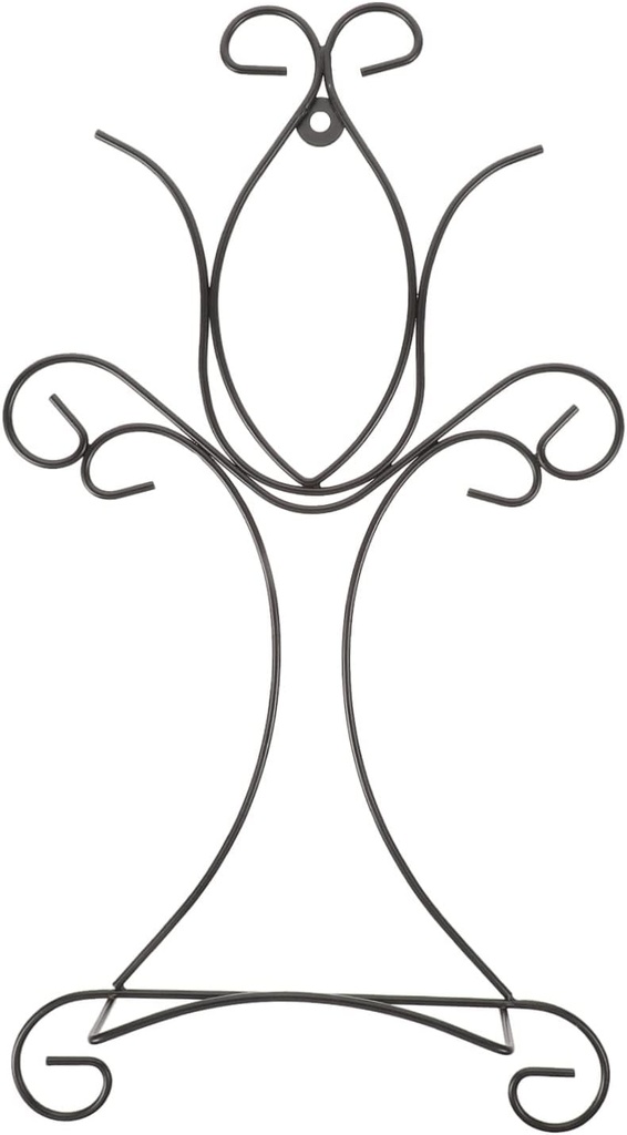 Alipis Creative Iron Art Display Rack Easel for Plates and Artwork Elegant Design Suitable for Home Kitchen Art Gallery and More Sturdy Iron Plate Storage Holder