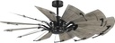 Progress P250098-31M Springer II - 12 Blade Ceiling Fan In Farmhouse Style-16.26 Inches Tall and 60 Inches Wide, Finish Color: Matte Black
