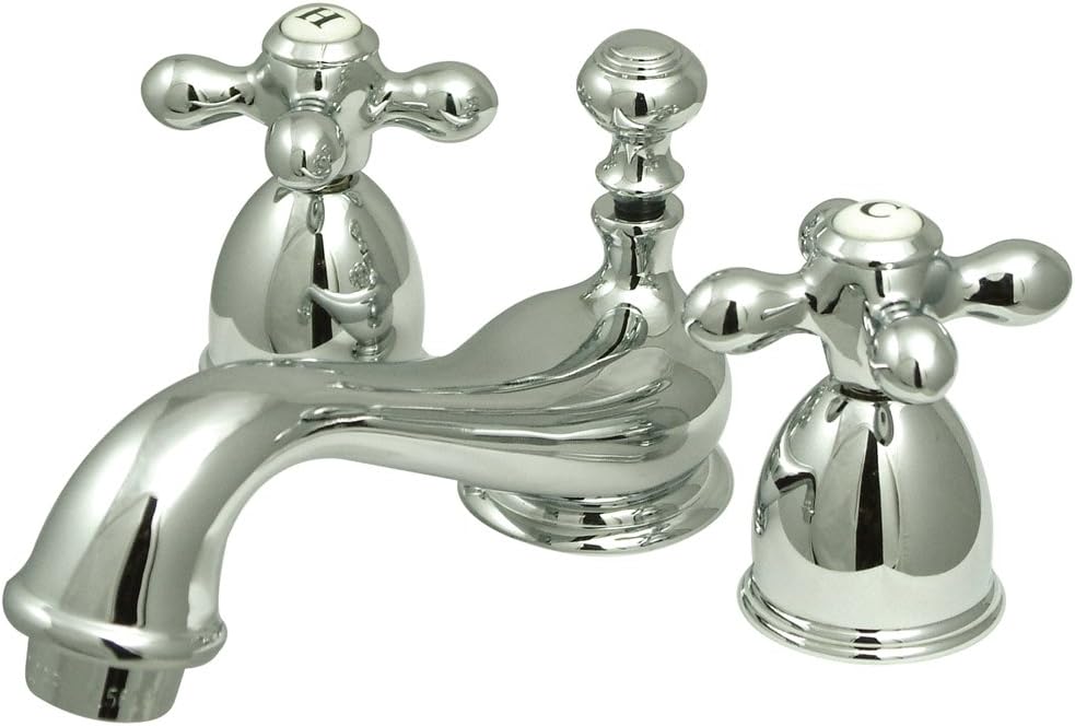 Elements of Design Nuvo Elements of Design ES3951AX Chicago 2-Handle 4" to 8" Mini Widespread Lavatory Faucet with Brass Pop-Up, 4-1/2", Polished Chrome