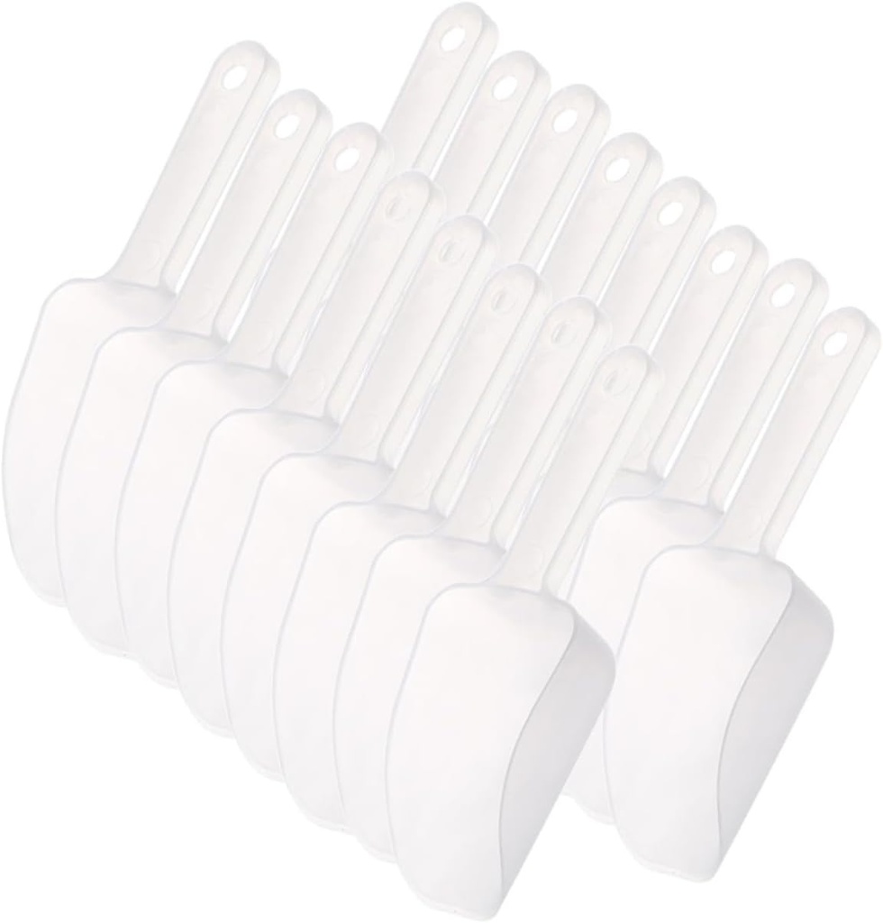 Plastic Ice Scoop Thickened Design Multi-Purpose Kitchen Shovel for Flour Rice and Cereal Dishwasher Safe for Easy Cleaning