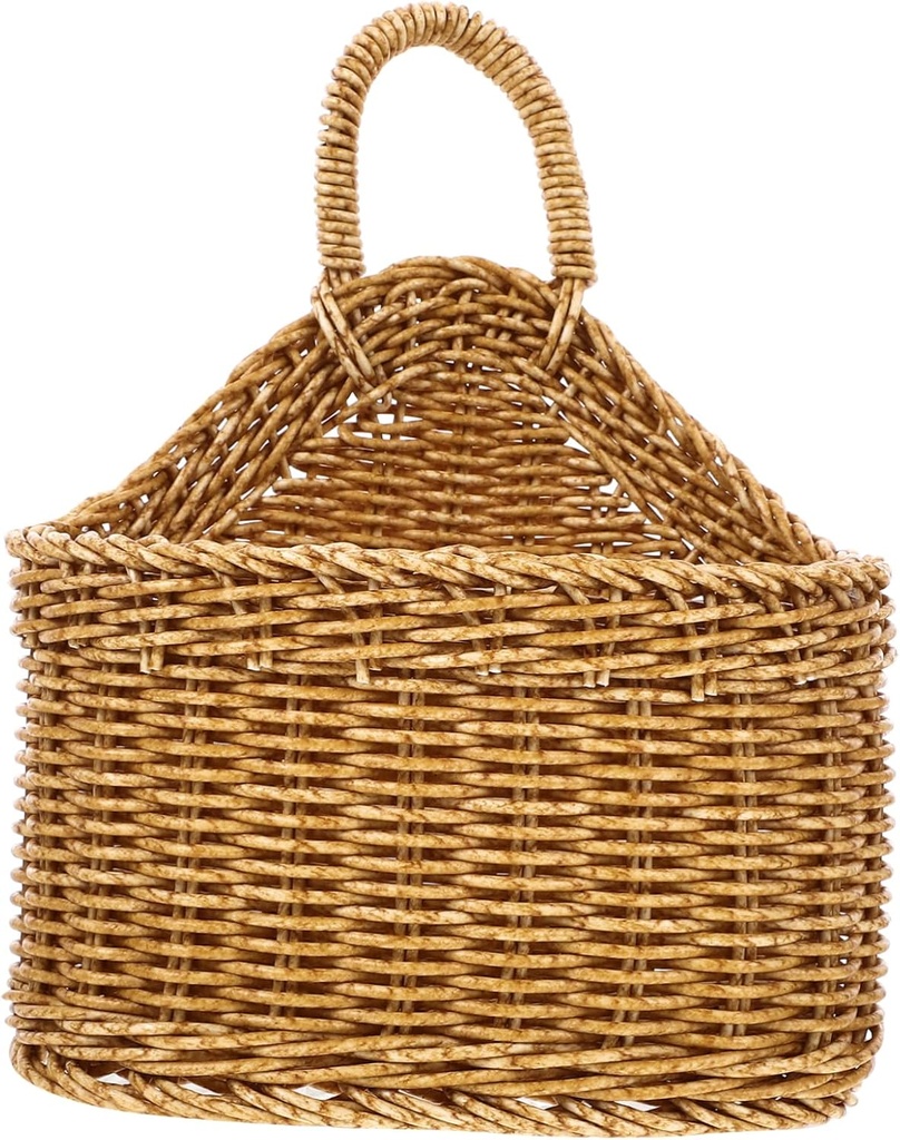 NOLITOY 2pcs Woven Storage Basket for Kitchen Wall-mounted Organizer for Ginger Garlic and Eggs Sturdy Material for Home Hotel and Restaurant Use