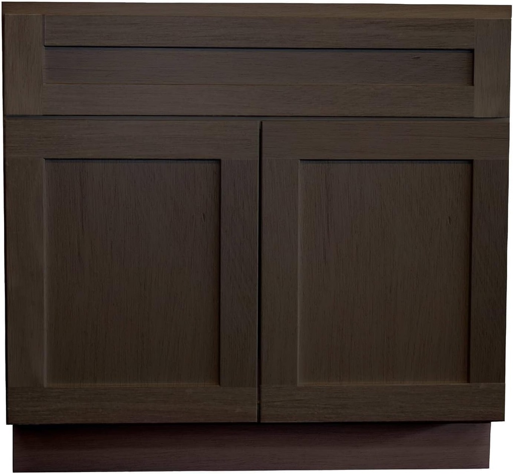 Craftline Ready to Assemble Shaker Vanity Cabinet (Molasses) (Sink Base Vanity Cabinet, 24 Inch x 21 Inch x 34-1/2 Inch)