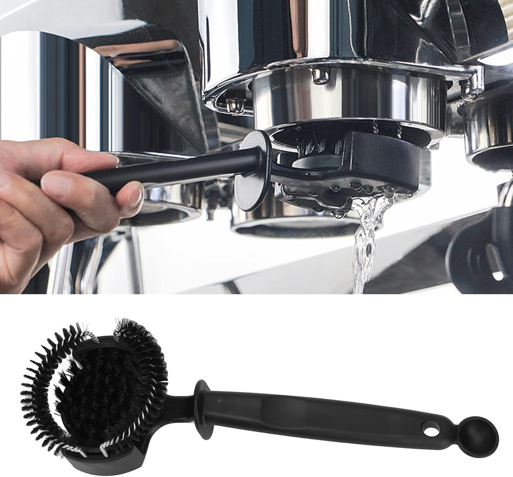 Atyhao Espresso Machine Brush, Coffee Machine Brush Cleaner Removable Coffee Maker Espresso Group Round Brushes Barista Grinder Tools (58MM)