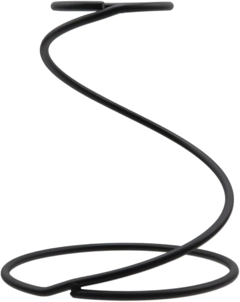 Dnyta Metal Coffee Dripper Stand, Spiral Pour Over Coffee Dripper Stand Filter Cup Bracket Metal Filter Frame Holder Rack, Black