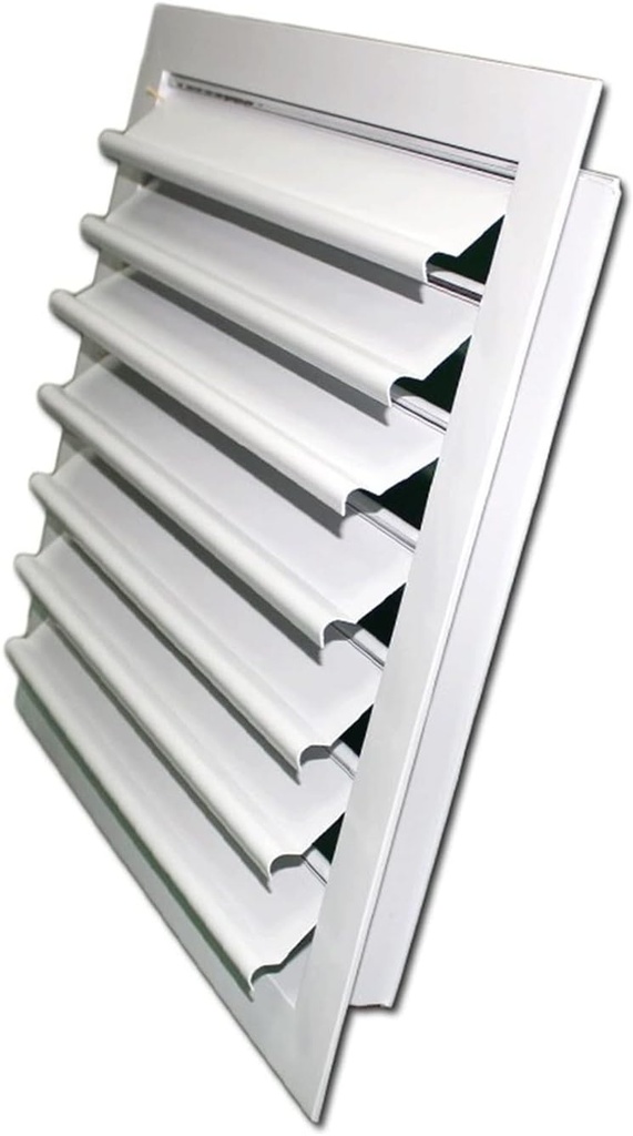 Ventilation Louvers Aluminum Alloy Household Exhaust Fan Movable Shutters Rain-proof Exhaust Fan Tuyere Shutters Louver Fan(Size:25CM*25CM)