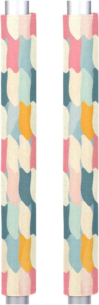 Refrigerator Door Handle Covers Set of 2 Modern Geometric Fridge Handles Protector Keep Your Kitchen Appliance Clean, Dishwasher Fridge Mocrowave Oven Door Decor Handle Cover