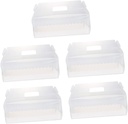 5 Pcs Transparent Roll Cake Boxes Portable Dessert Packaging for Bakery for Bread Candies Chocolates Convenient Food Wrapping for Home Professional Use