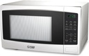 COMMERCIAL CHEF 1.1 Cu Ft Microwave with 10 Power Levels, Microwave 1000W with Push Button Door Lock, Countertop Microwave with Microwave Turntable and Digital Controls, White